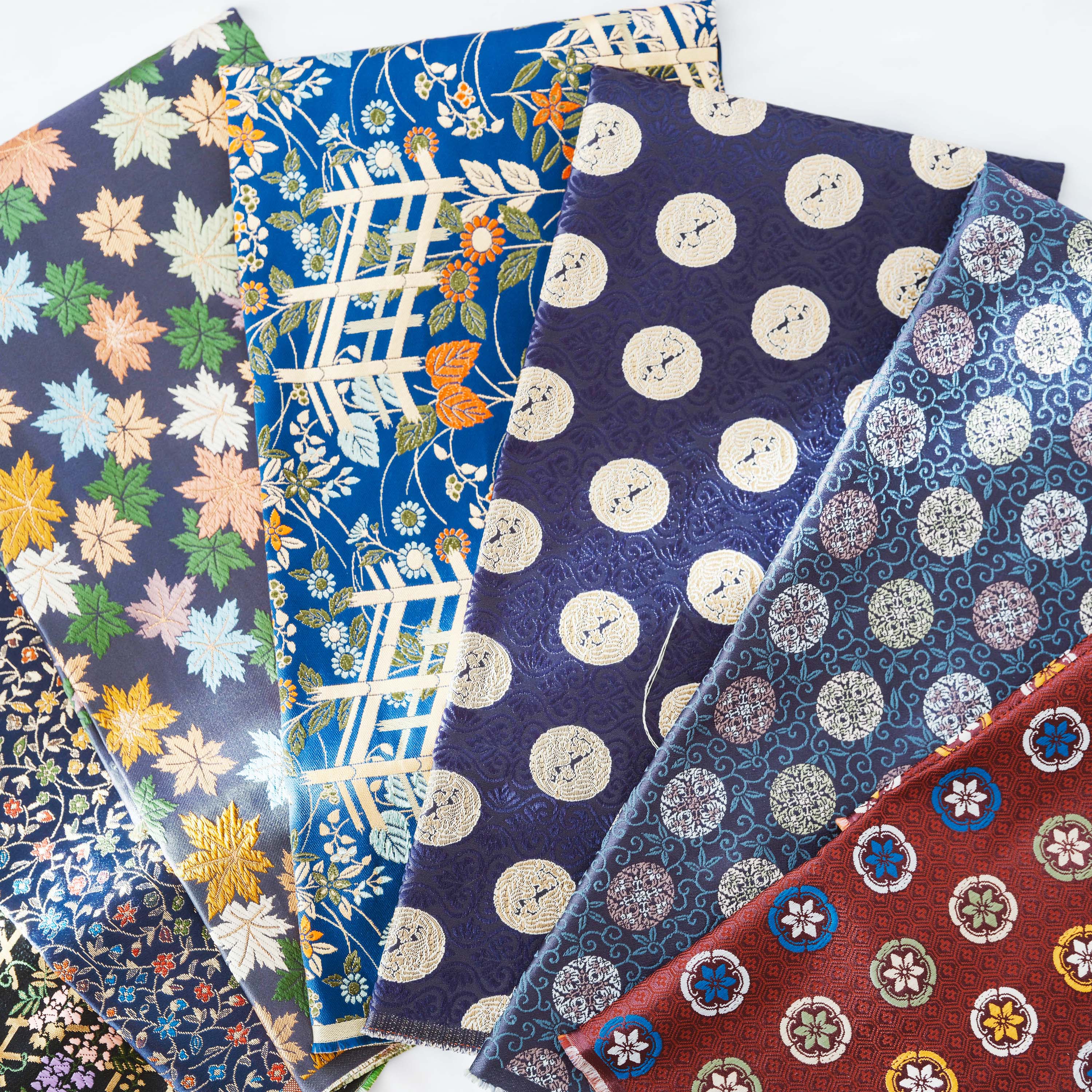 Hina doll fabric(雛人形のはぎれ)〜寒色(青紫緑)系〜