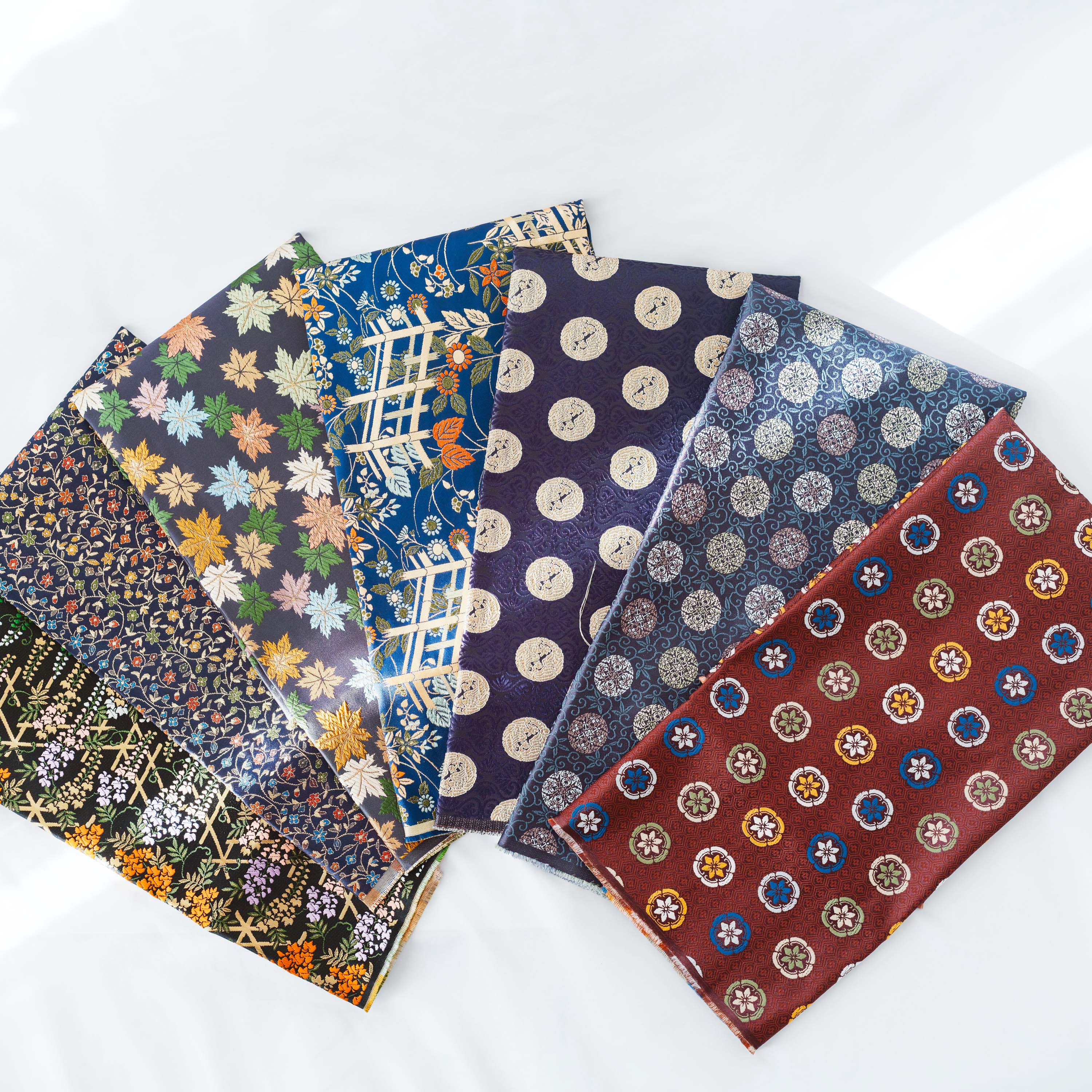 Hina doll fabric(雛人形のはぎれ)〜寒色(青紫緑)系〜