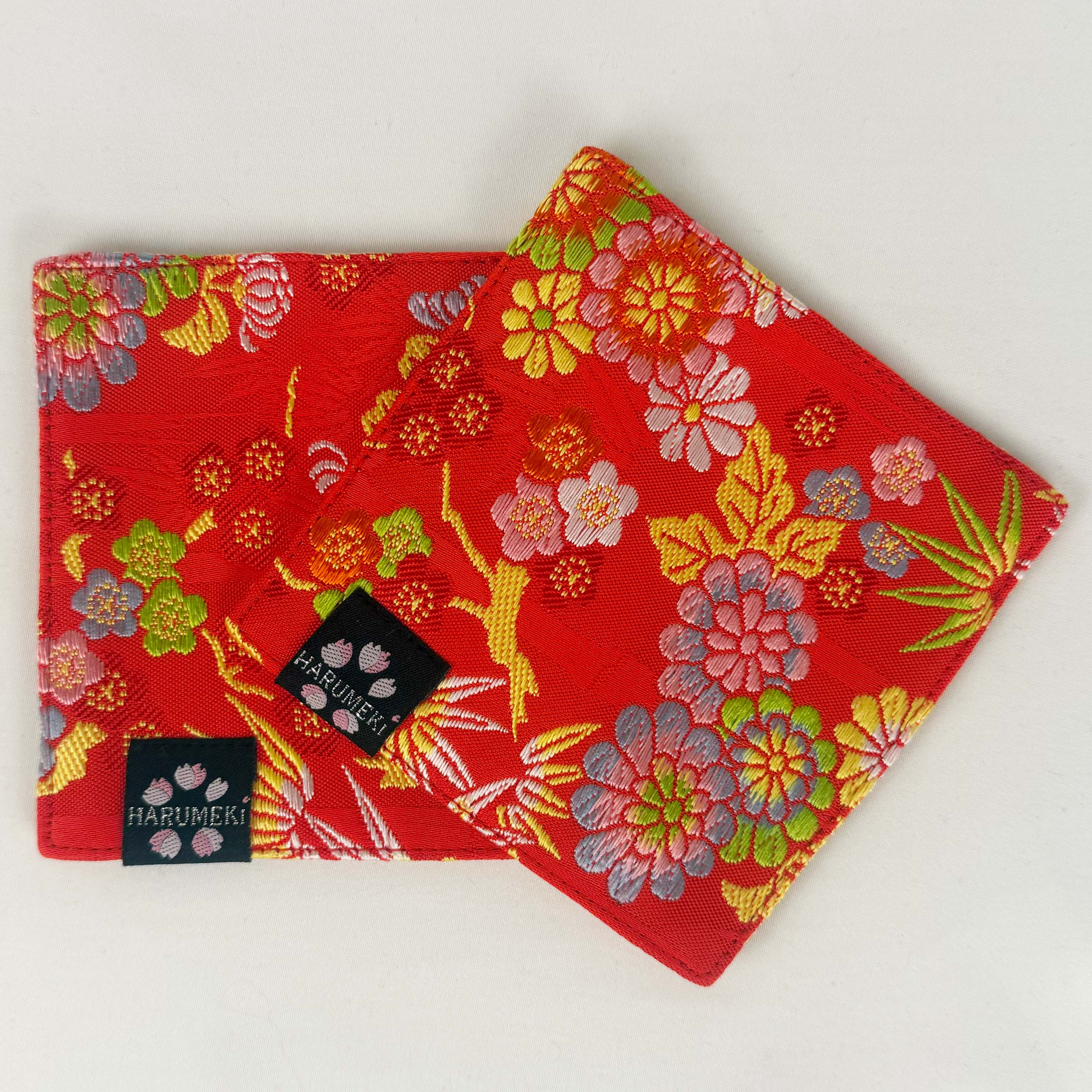 【グラスを彩り、小物を休ませるコースター 2枚セット】Vintage Brocade マルチトレイ「季節の雫」 - HARUMEKI