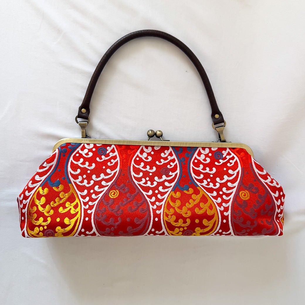 （残り2品）豪華刺繍 がま口ハンドバッグ 「gama- bag」 - HARUMEKI