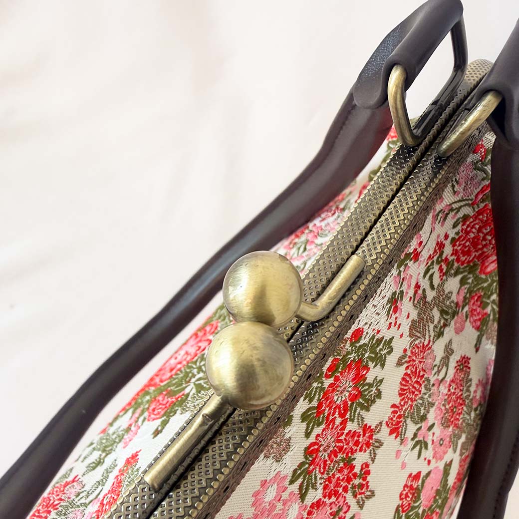 （残り2品）豪華刺繍 がま口ハンドバッグ 「gama- bag」 - HARUMEKI