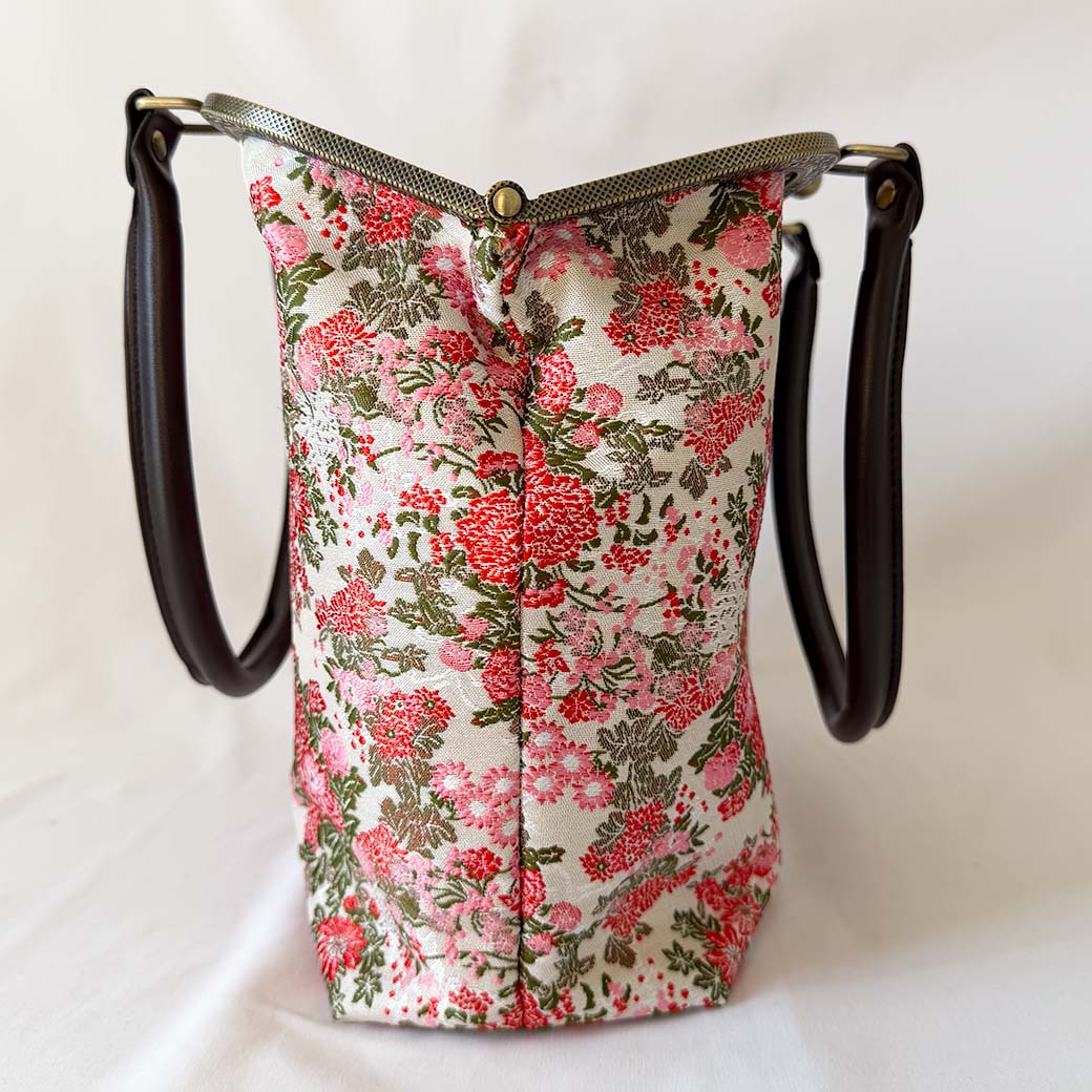 （残り2品）豪華刺繍 がま口ハンドバッグ 「gama- bag」 - HARUMEKI
