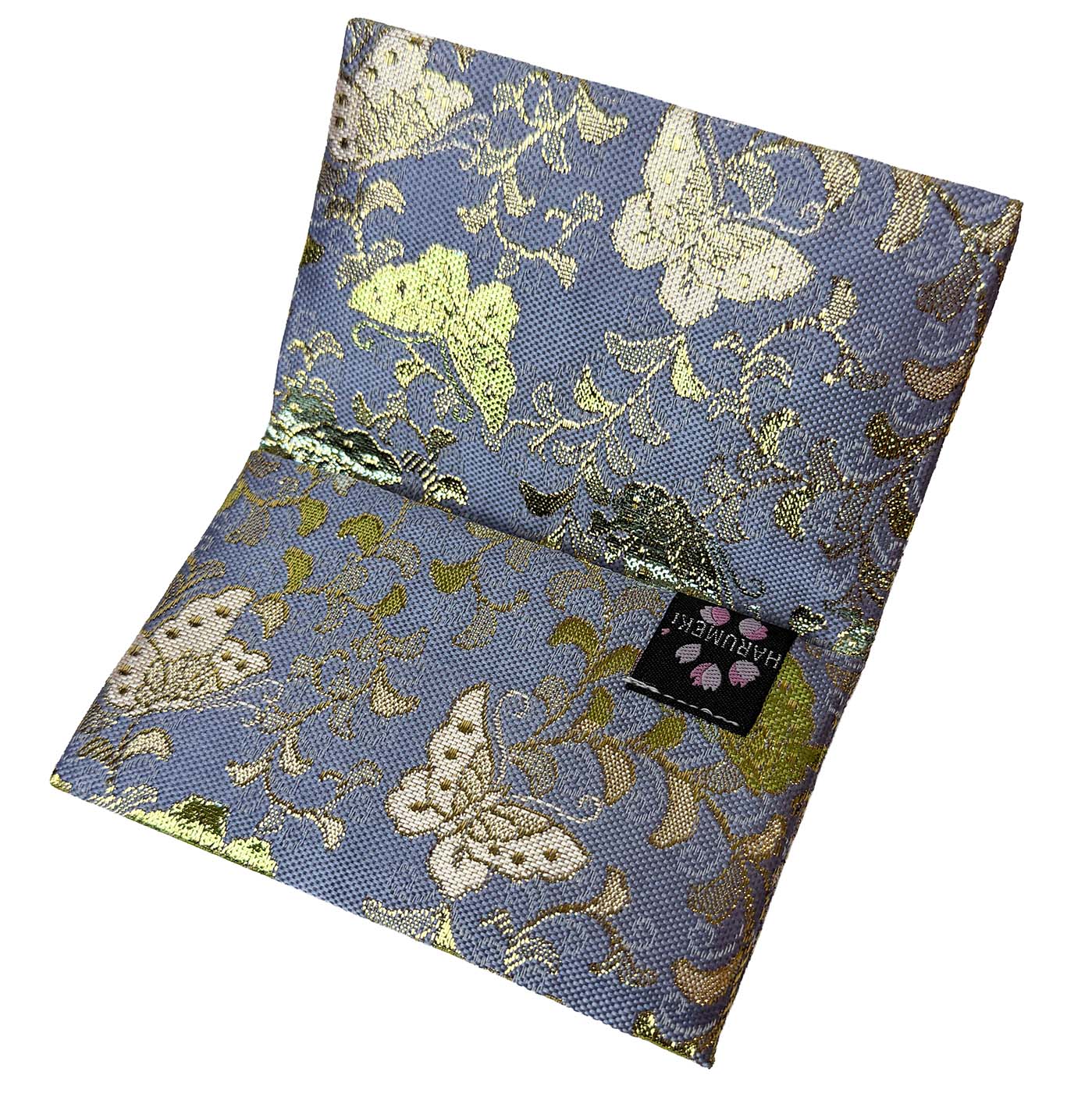 初対面の会話を彩り、ご縁を結ぶ。 【ヴィンテージ金襴】ひらりカードホルダー（名刺・ICカード入れ） 織言葉のストーリーを忍ばせる、スマートな名刺入れ - HARUMEKI