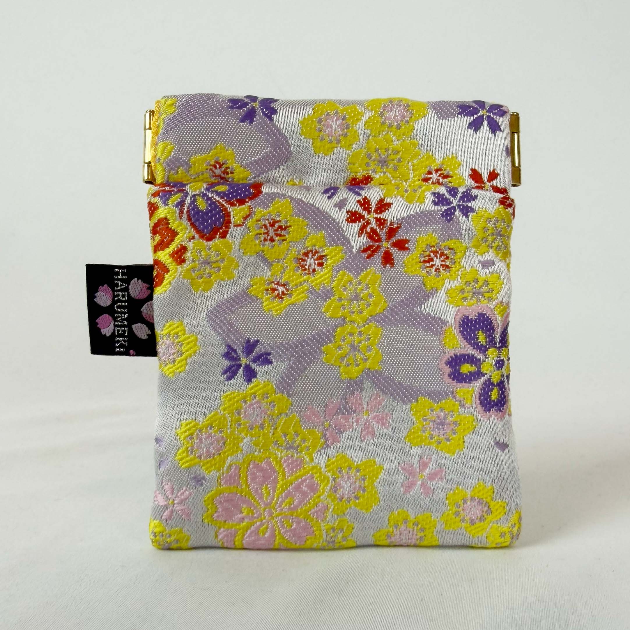 指先で開く『きらりポケット mini』ヴィンテージ金襴 バネ口ポーチ / アクセサリー・薬入れ - HARUMEKI