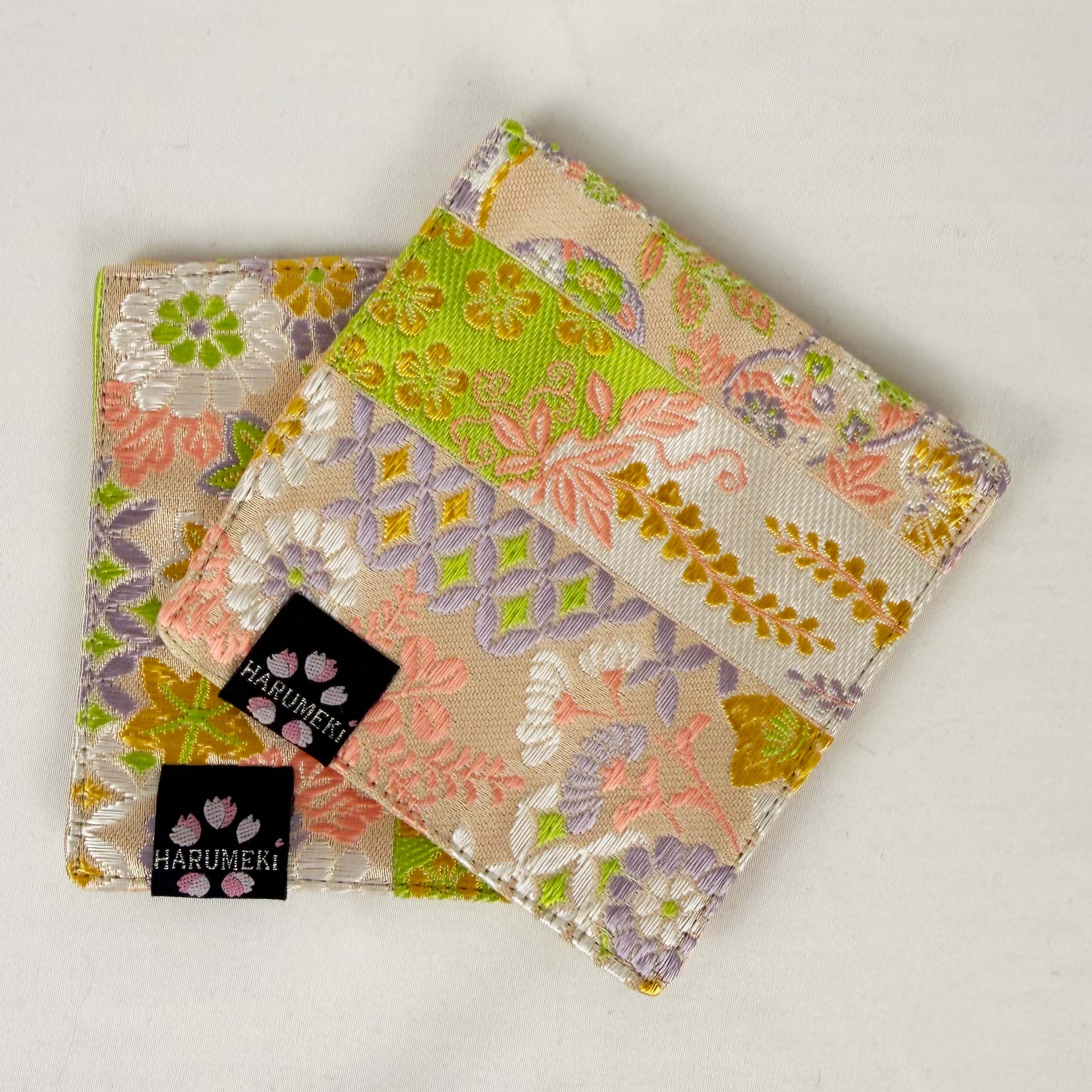 【グラスを彩り、小物を休ませるコースター　２枚セット】Vintage Brocade マルチトレイ「季節の雫」 - HARUMEKI
