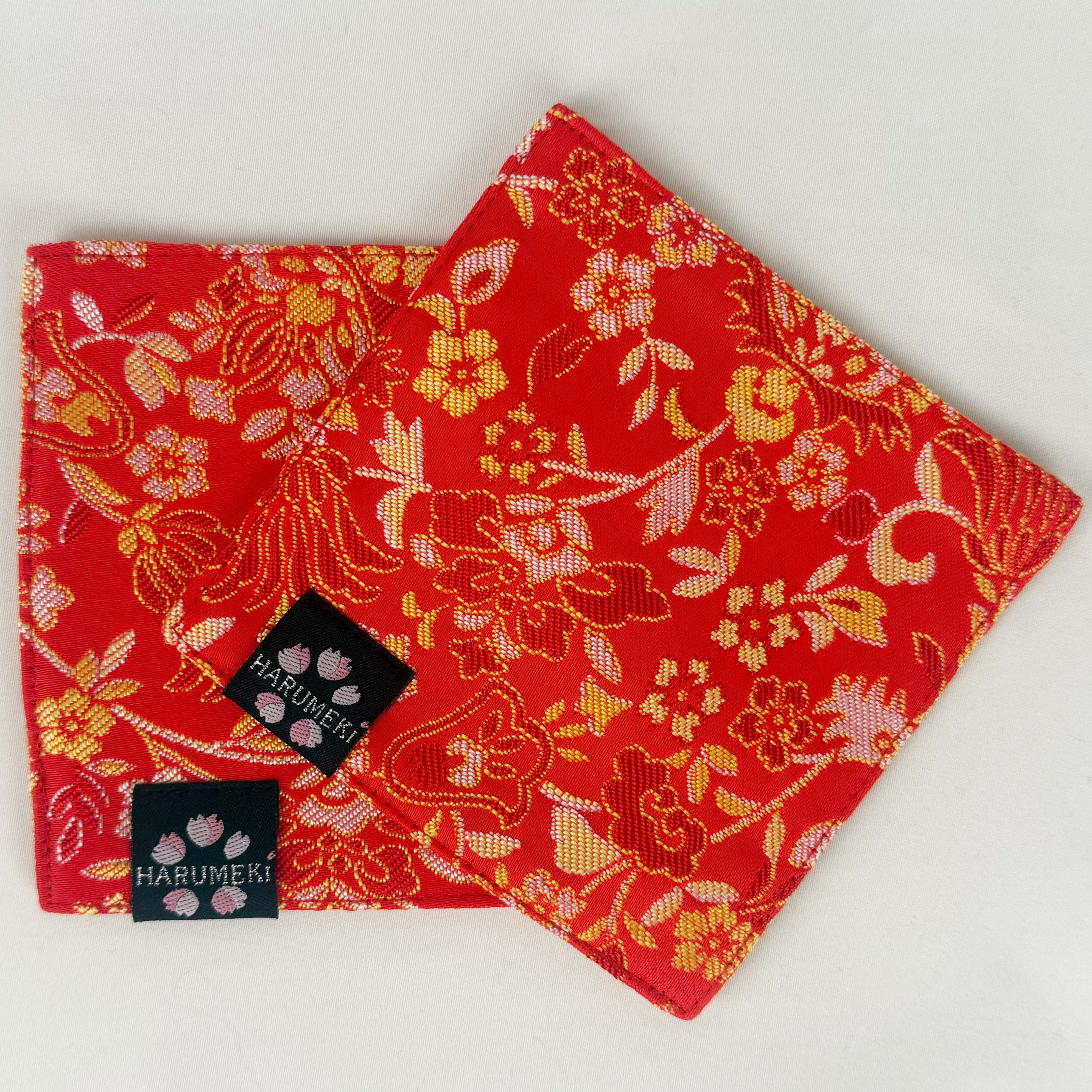 【グラスを彩り、小物を休ませるコースター　２枚セット】Vintage Brocade マルチトレイ「季節の雫」 - HARUMEKI