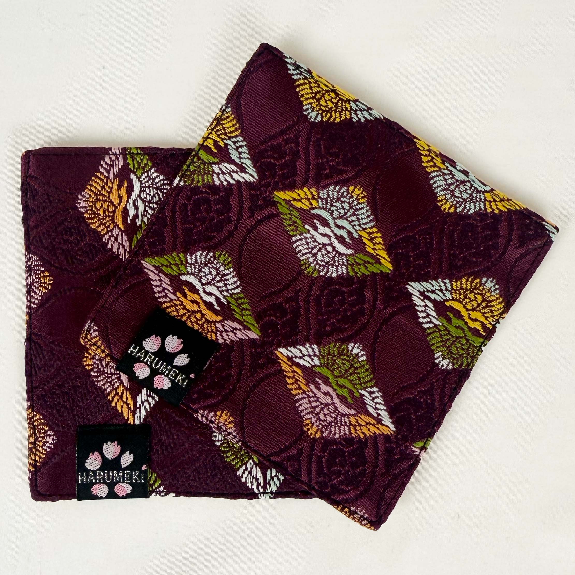 【グラスを彩り、小物を休ませるコースター　２枚セット】Vintage Brocade マルチトレイ「季節の雫」 - HARUMEKI