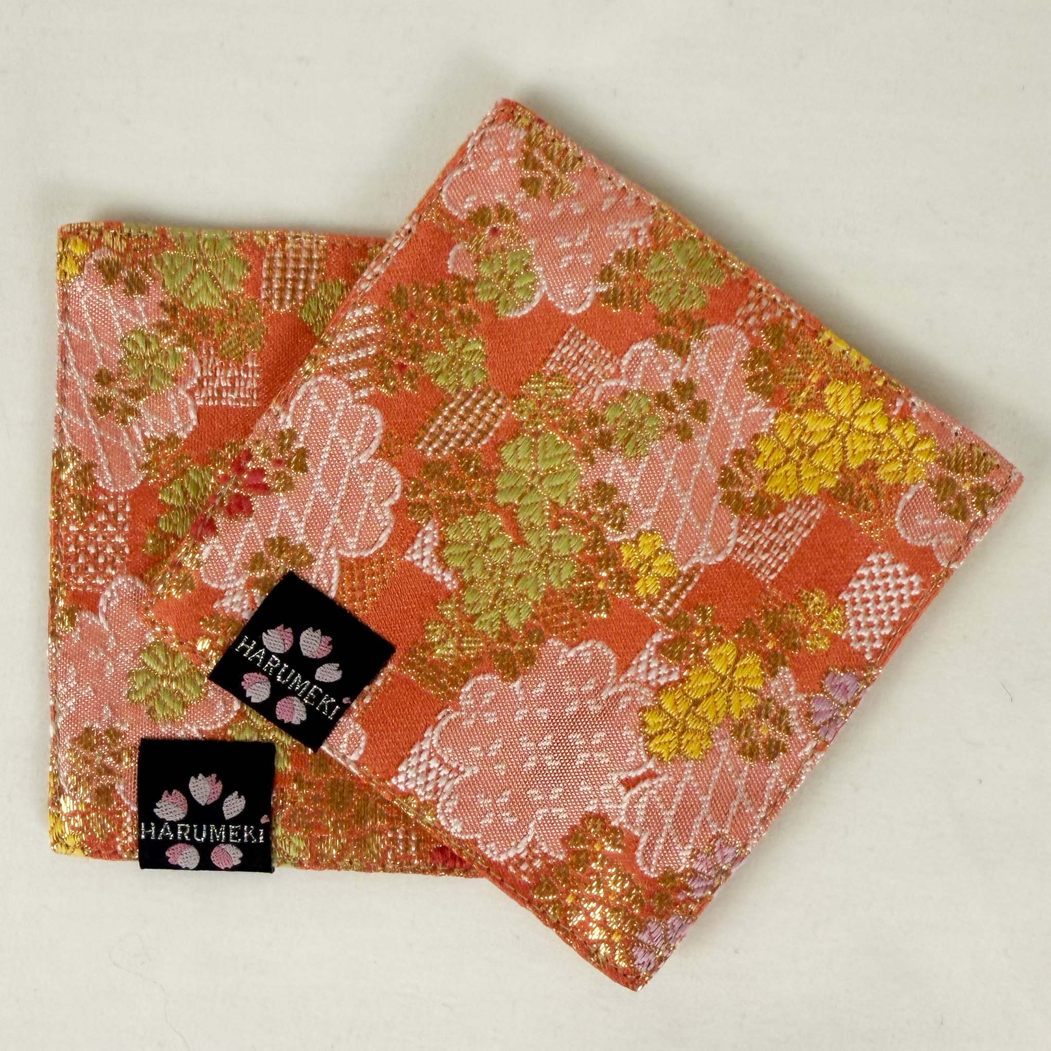 【グラスを彩り、小物を休ませるコースター　２枚セット】Vintage Brocade マルチトレイ「季節の雫」 - HARUMEKI